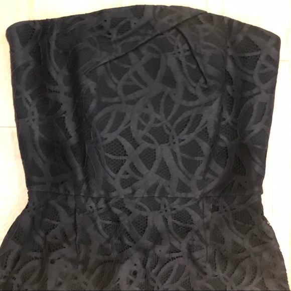 ROLAND MOURET Electra Black Lace Corset Bustier Staples Boning Pencil Dress SZ 8 - Picture 4 of 16